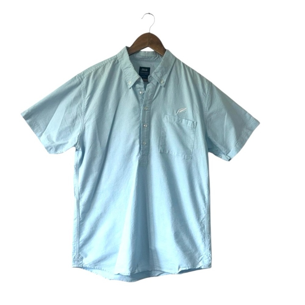 Publish Men’s Blue Short Sleeve Button Shirt 100% Cotton Business Size XL